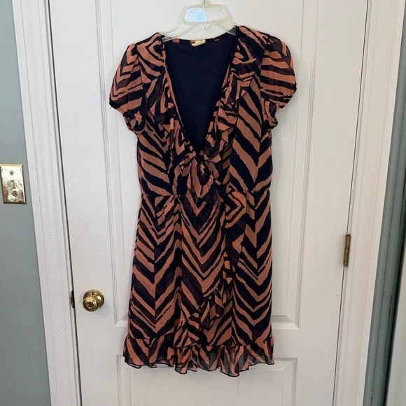 Needle & Thread Black and Tan Mini Dress - Picture 1 of 3